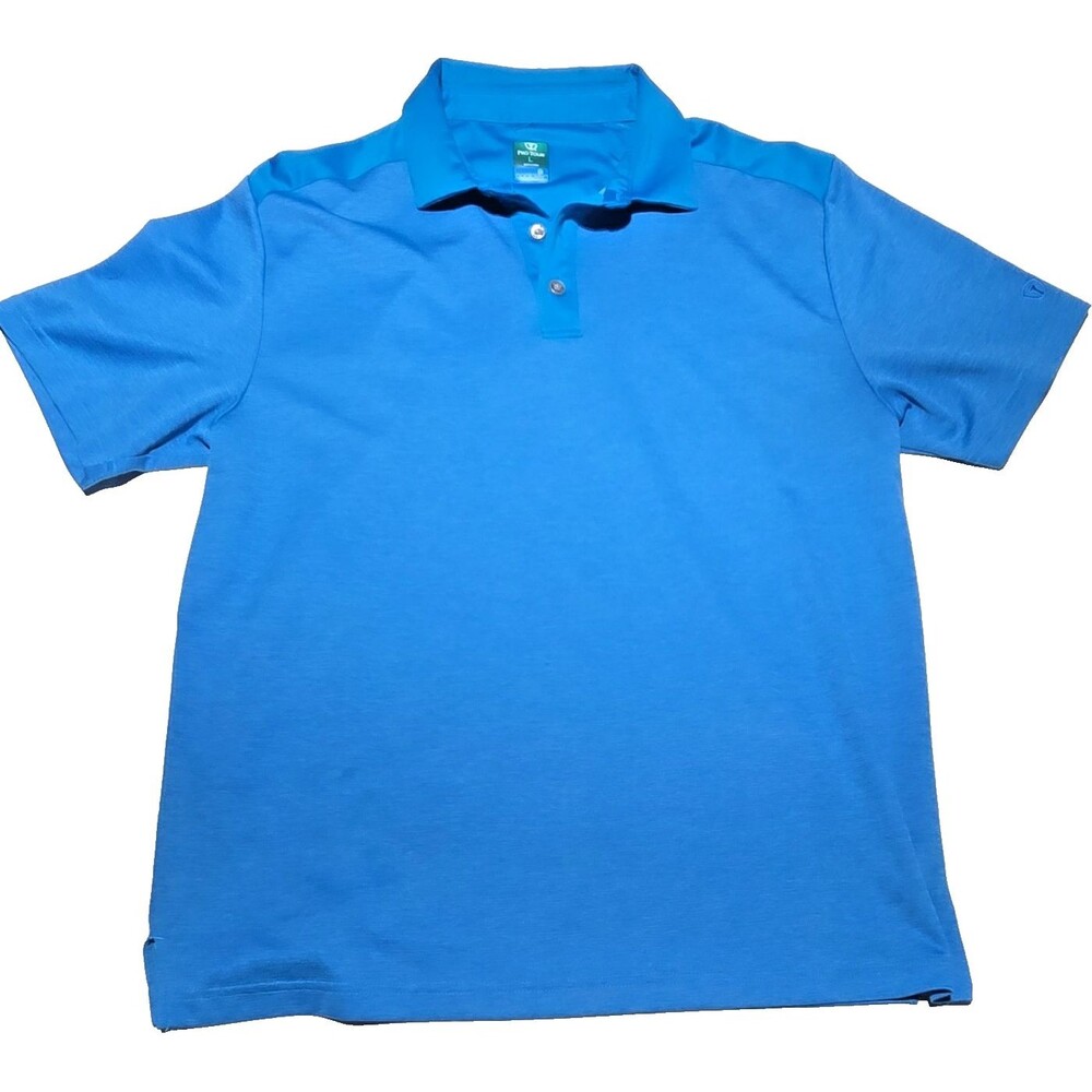 Pro Tour Coolplay Men's Blue Polo Shirt L Short Sleeve Collared Button